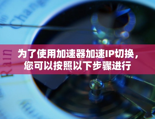 为了使用加速器加速IP切换，您可以按照以下步骤进行